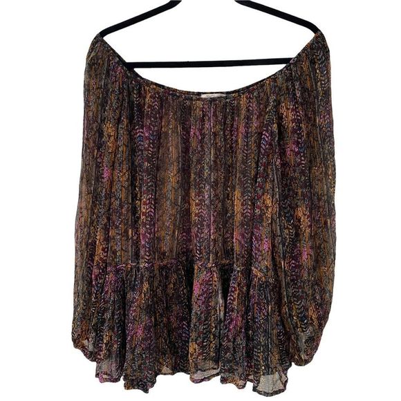 Mes Demoiselles sheer chiffon boho blouse 42 XL - Picture 4 of 7